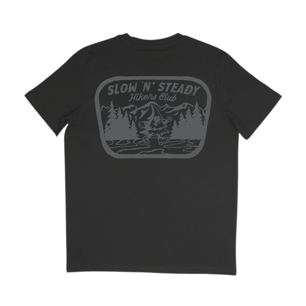 The Slow 'N' Steady Boxy Tee in Washed Black