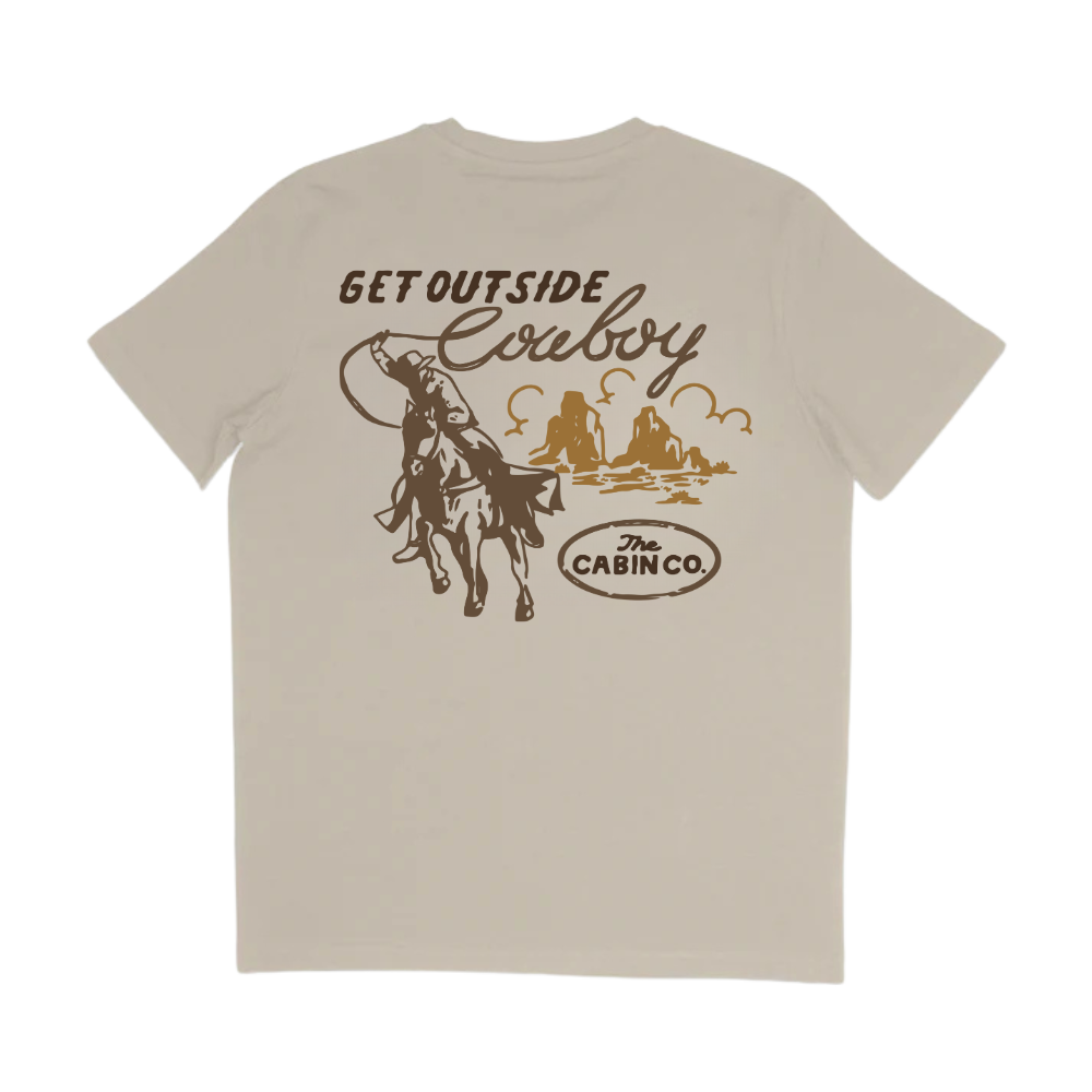 The Cabin Cowboy Tee in Tan