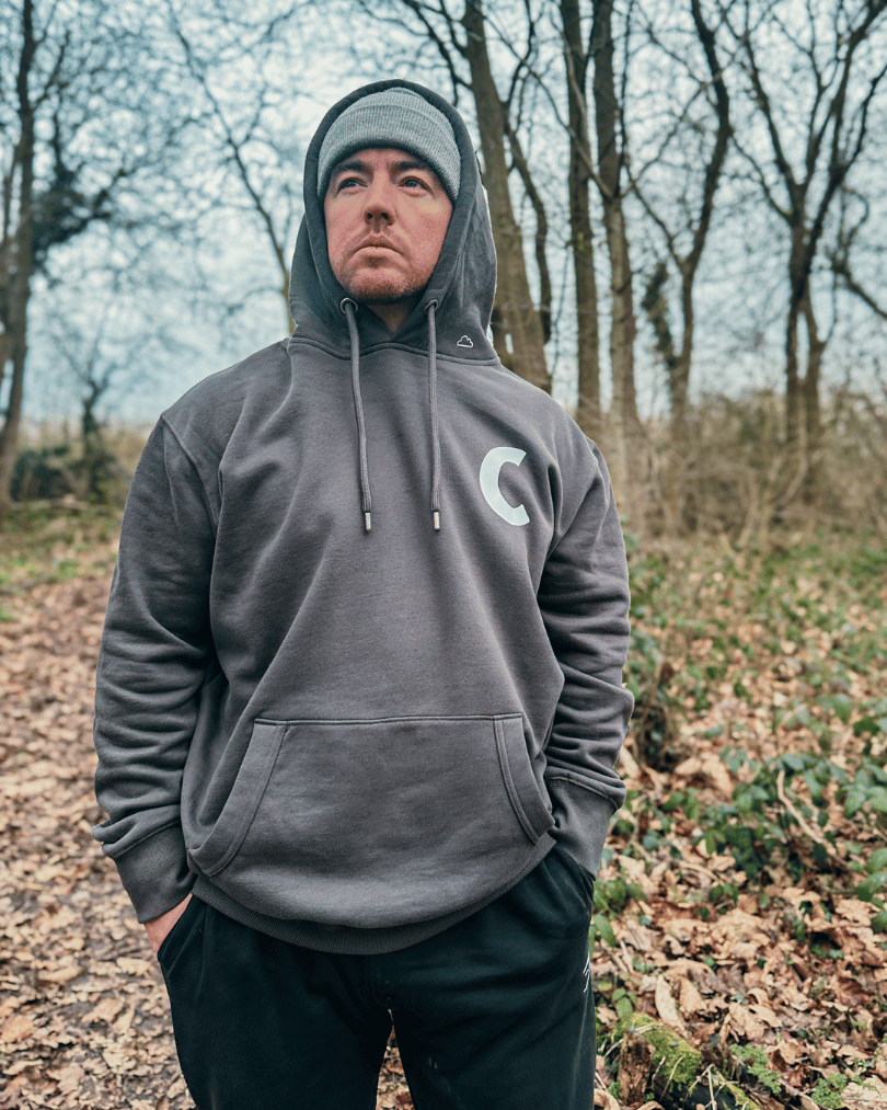 The Cozy Cabin Club Hoodie in Charcoal