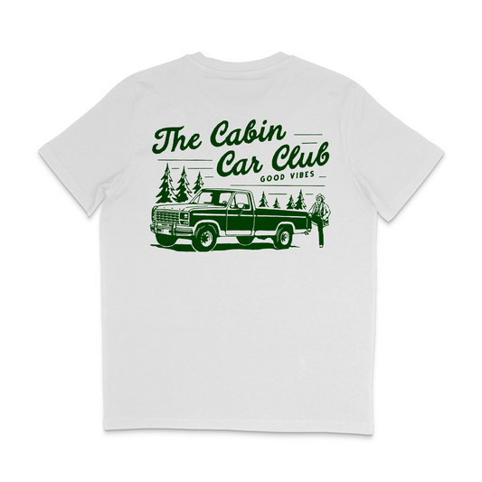 The Car Club Tee in White