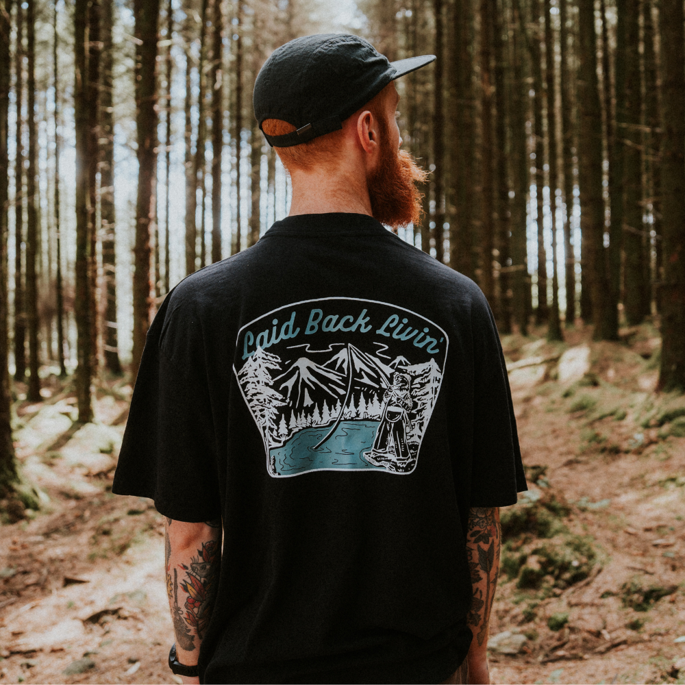 The Laid Back Livin' Boxy Tee in Washed Black