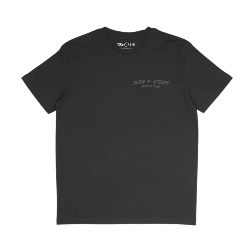 The Slow 'N' Steady Boxy Tee in Washed Black