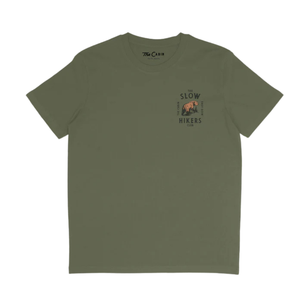 The Slow Bear Tee in Olive