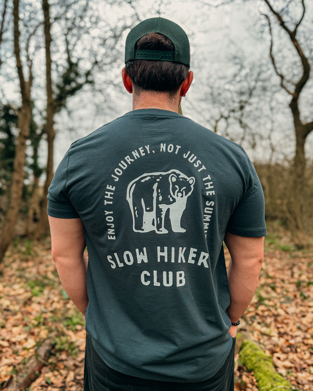 The Slow Hikers Club Tee in Inky Grey