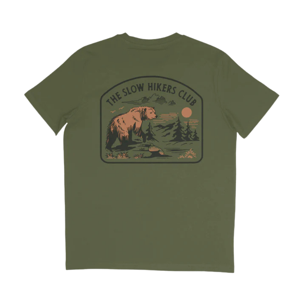The Slow Bear Tee in Olive