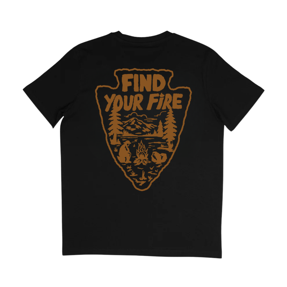 The Find Your Fire Tee in Black