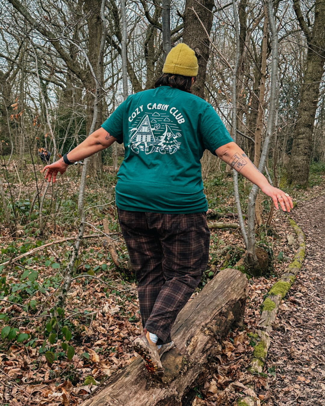 The Cozy Cabin Club Tee in Green