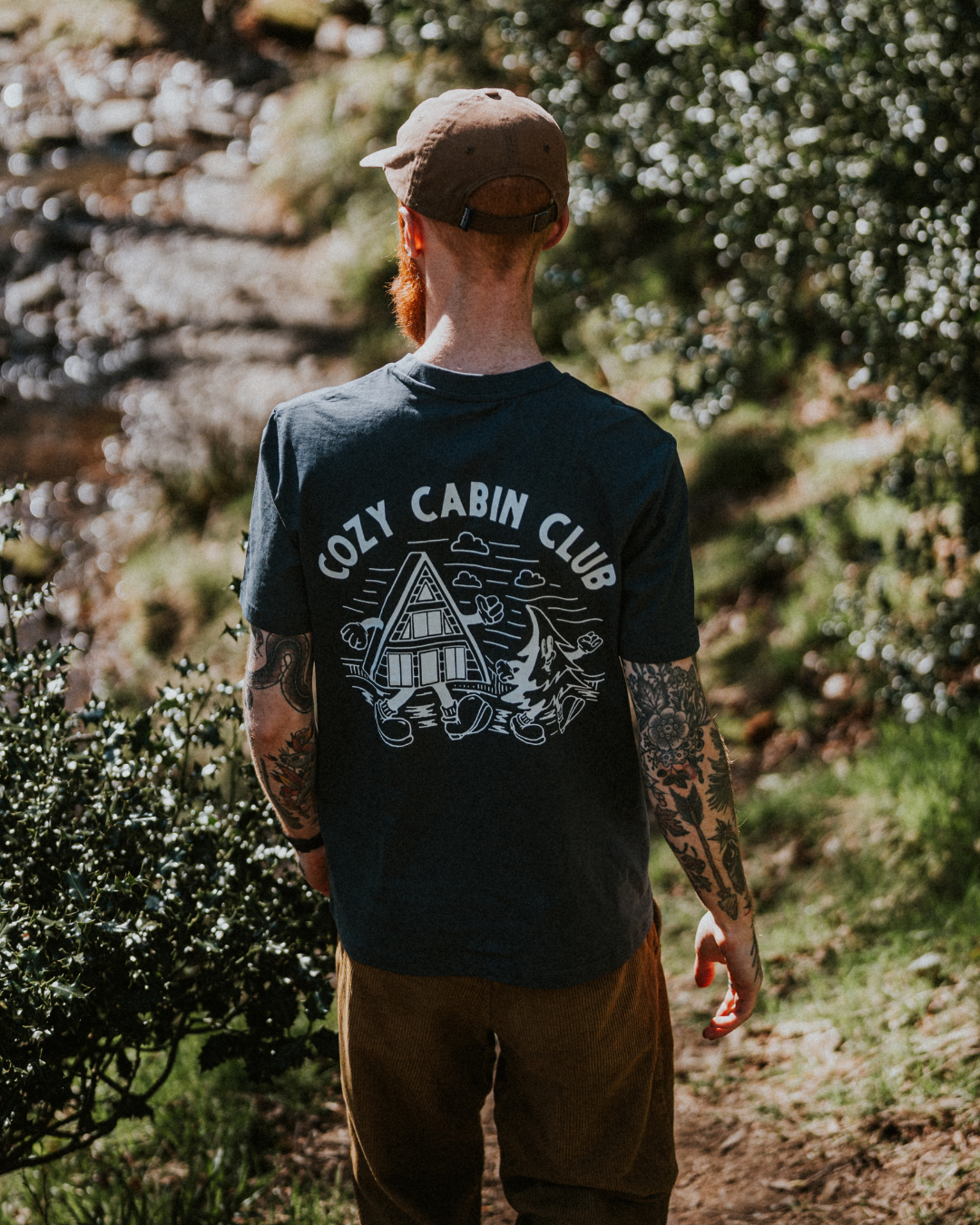 The Cozy Cabin Club Tee in Inky Grey