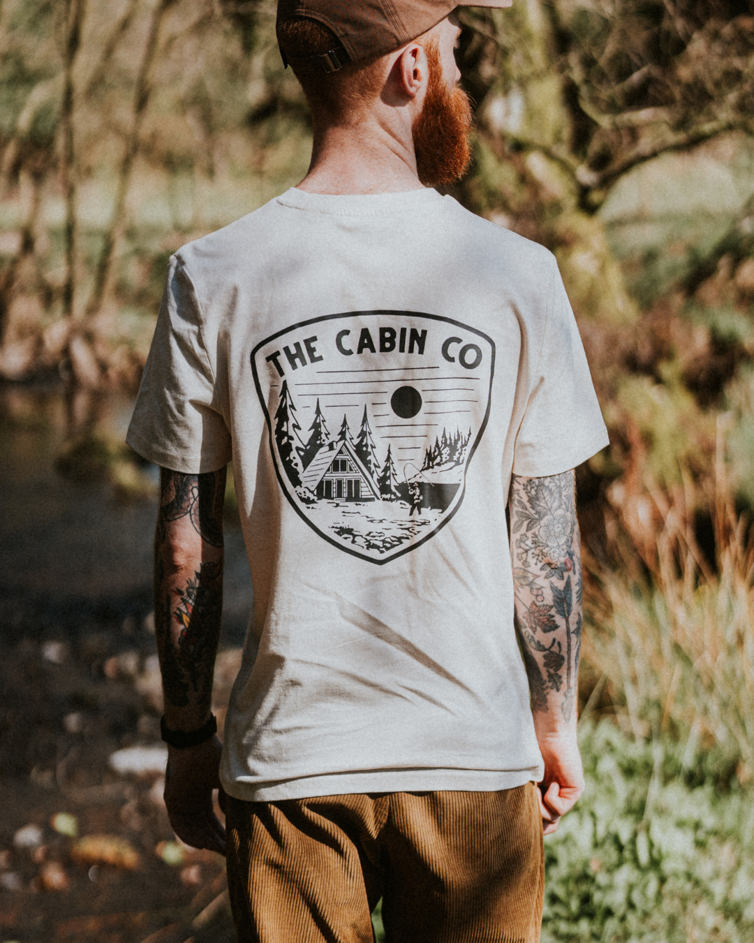 The Shield Tee in Stone