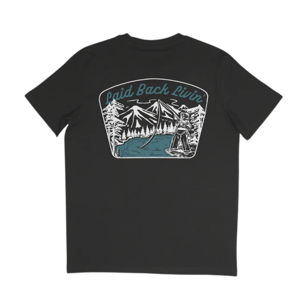 The Laid Back Livin' Boxy Tee in Washed Black