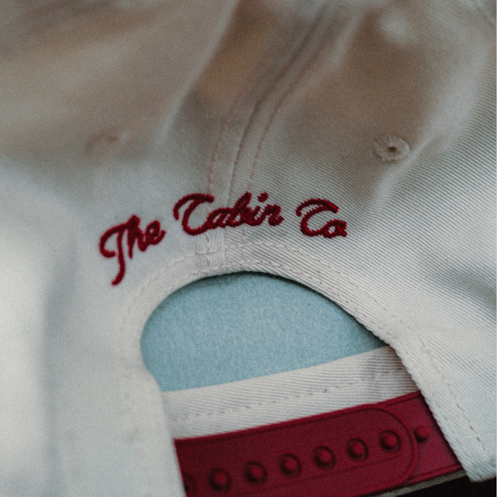 Pre-Order! Nature Daddy Cap - Natural/Cardinal Red