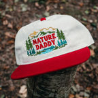 Pre-Order! Nature Daddy Cap - Natural/Cardinal Red