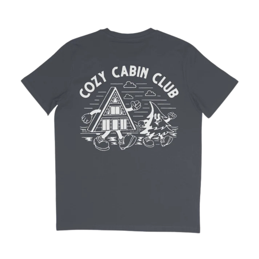 The Cozy Cabin Club Tee in Inky Grey