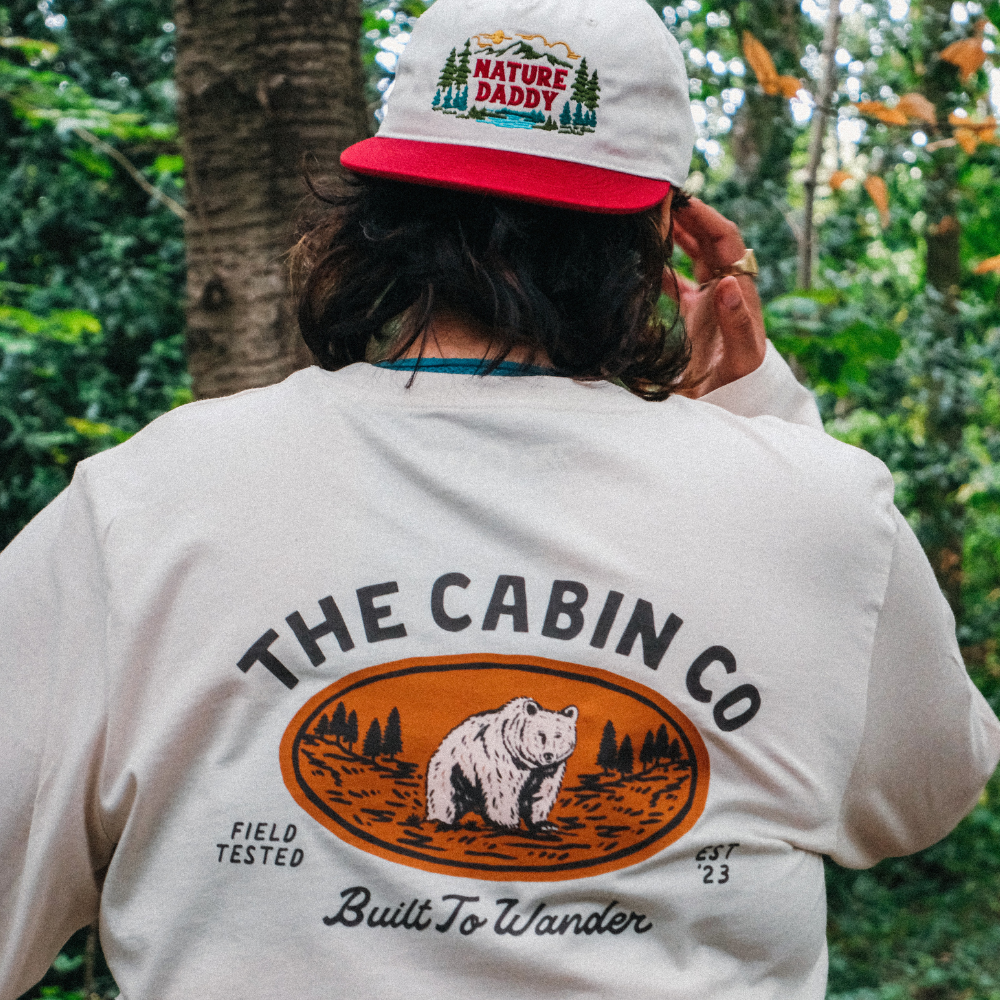 Pre-Order! Nature Daddy Cap - Natural/Cardinal Red