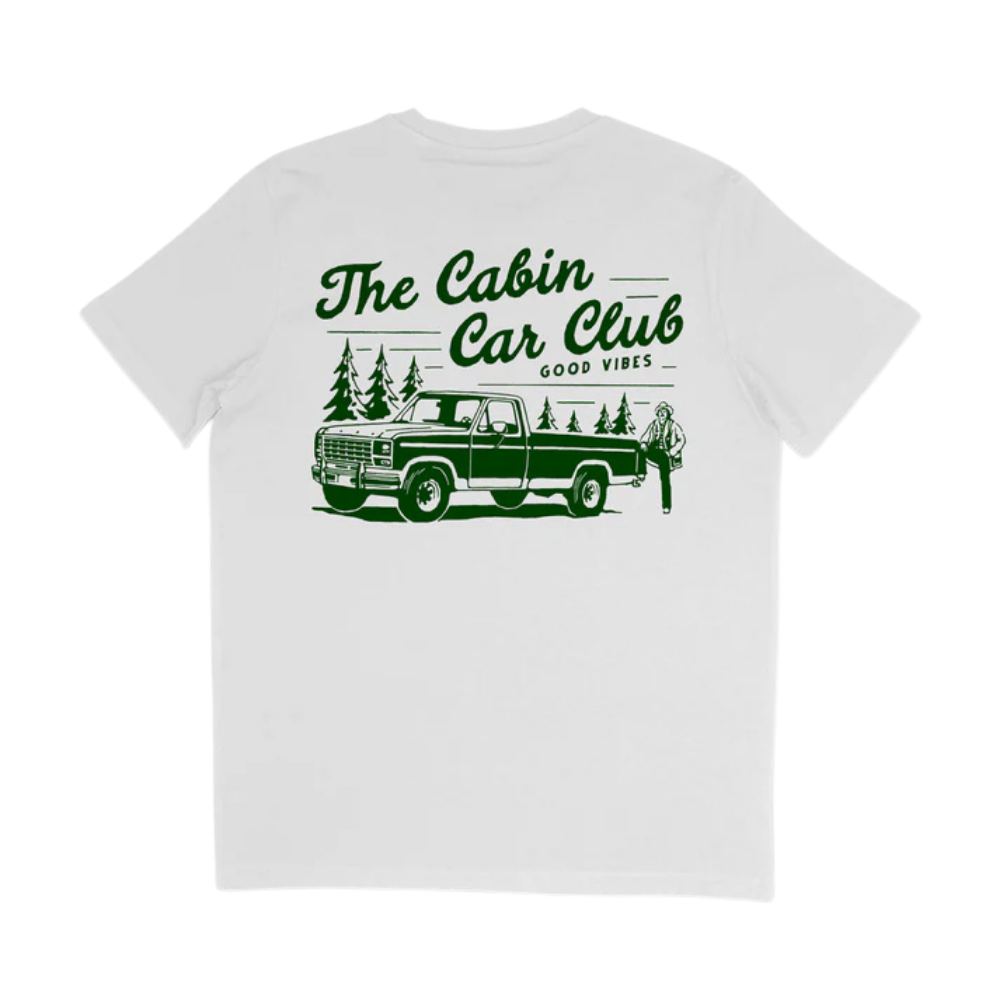 The Car Club Tee in White