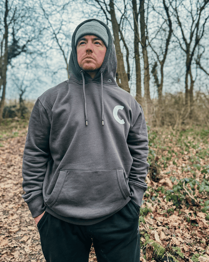 The Cozy Cabin Club Hoodie in Charcoal