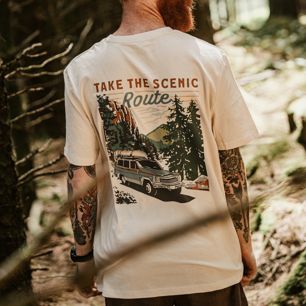 The Scenic Route Tee in Stone