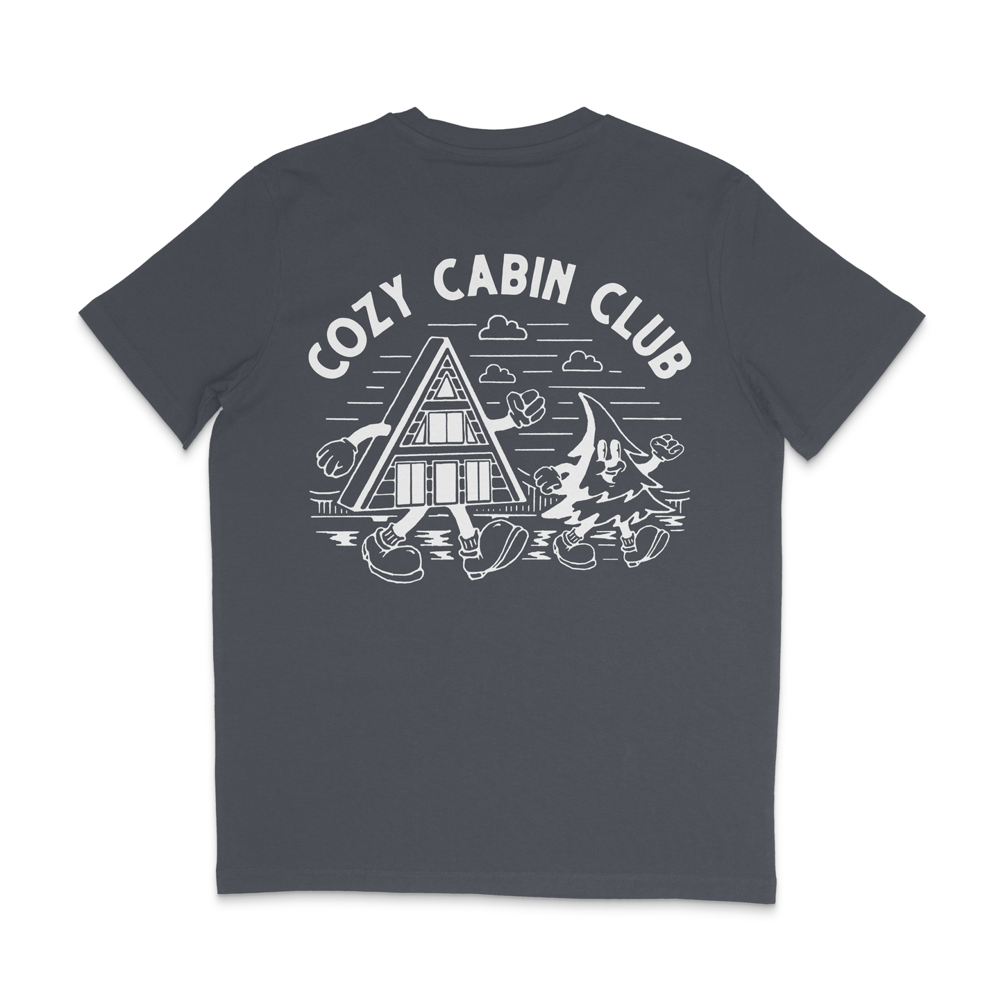 The Cozy Cabin Club Tee in Inky Grey