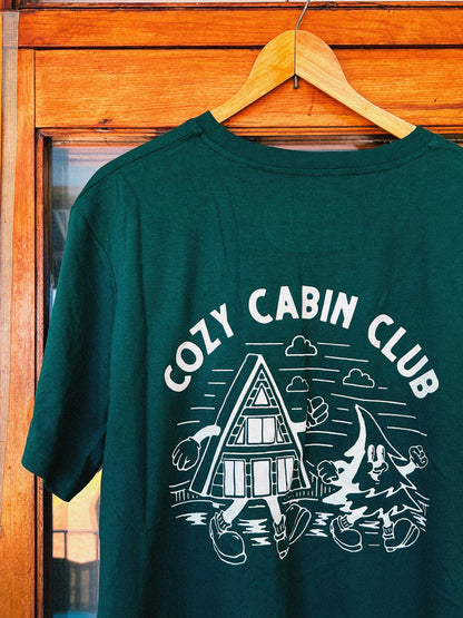 The Cozy Cabin Club Tee in Green