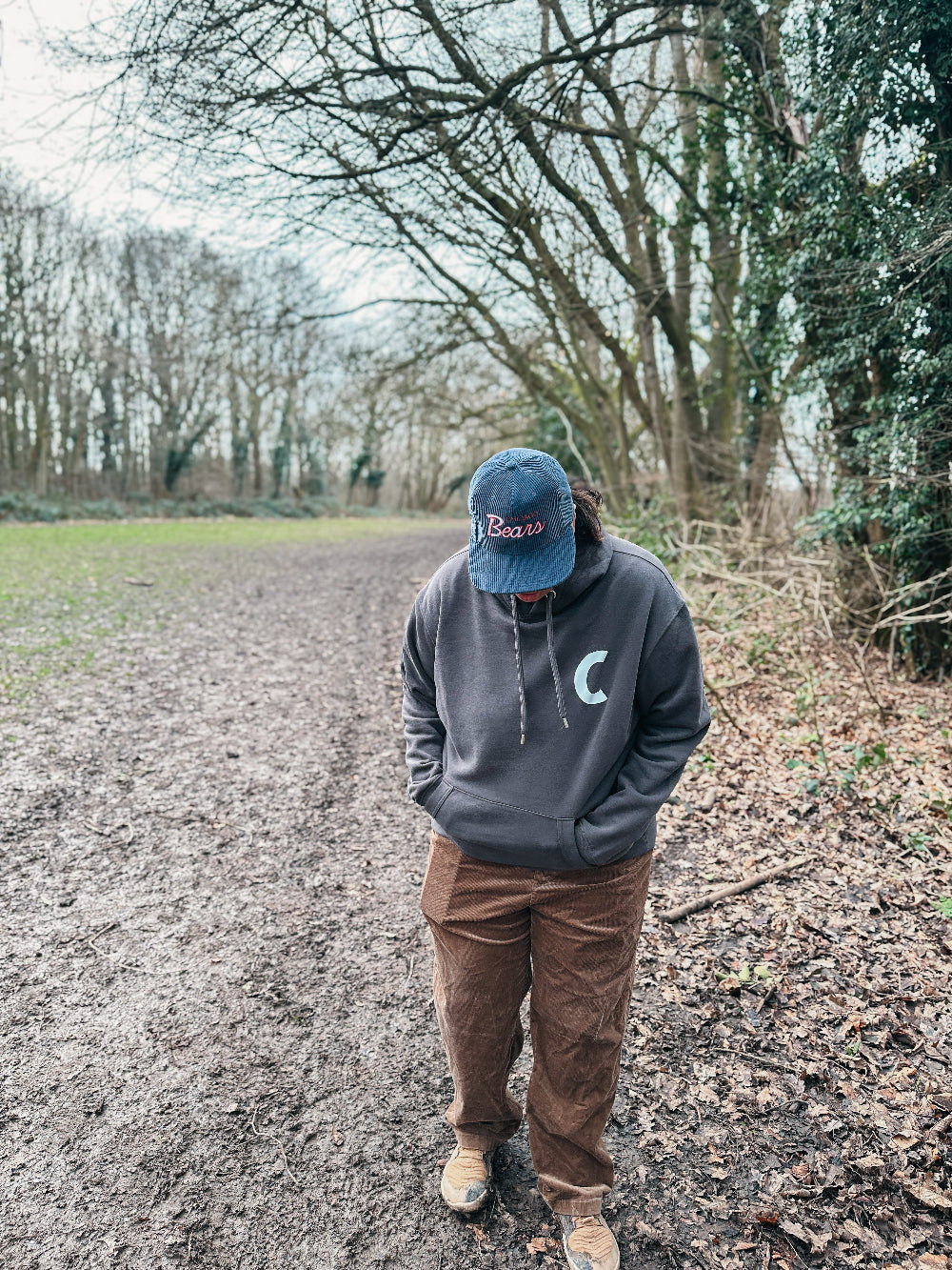 The Cozy Cabin Club Hoodie in Charcoal